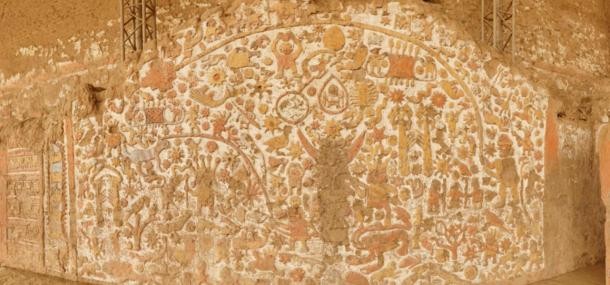 Ay Tapınağı’ndaki Moche duvar resmi, Peru. (National Geographic)