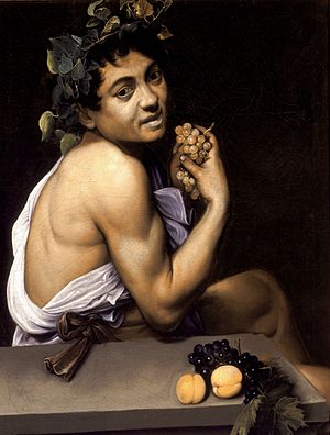 Genç Hasta Bacchus (1593). Caravaggio'nun erken bir otoportresi