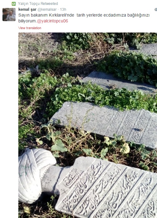 Twitter’da Bakana Atılan Osmanlı Mezartaşı Fotoğrafı Sonrası Anında Müdahale