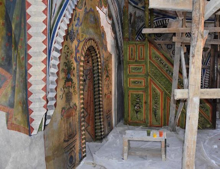 sivas'taki tarihi camide osmanlı motifleri gün yüzüne çıktı